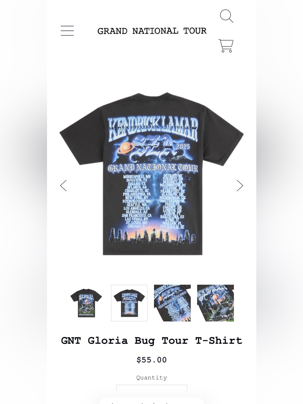 SZA/ Kendrick Lamar 2025 concert tshirt - Picture 5 of 5